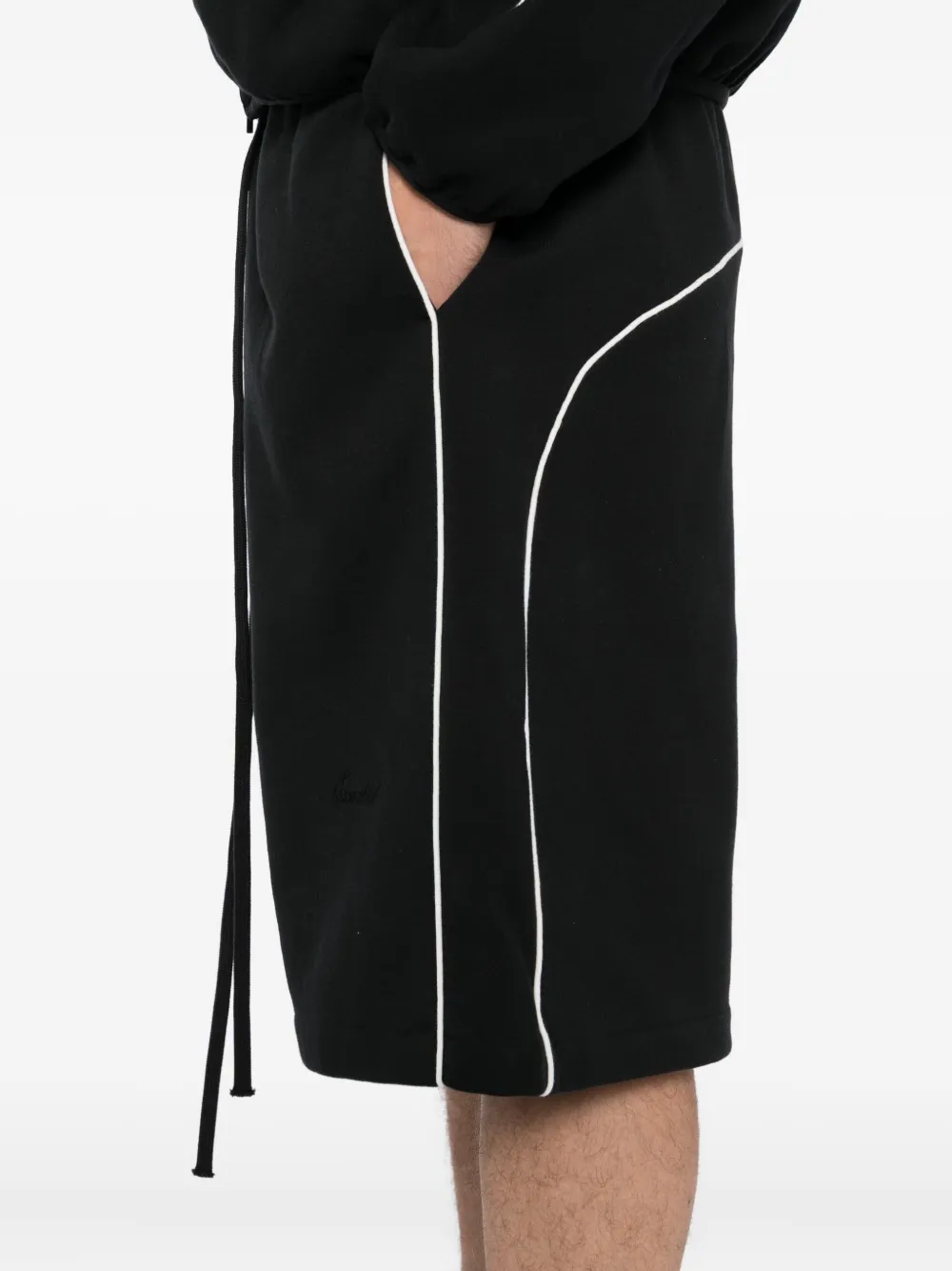 Essentials Logo-patched Shorts In Black