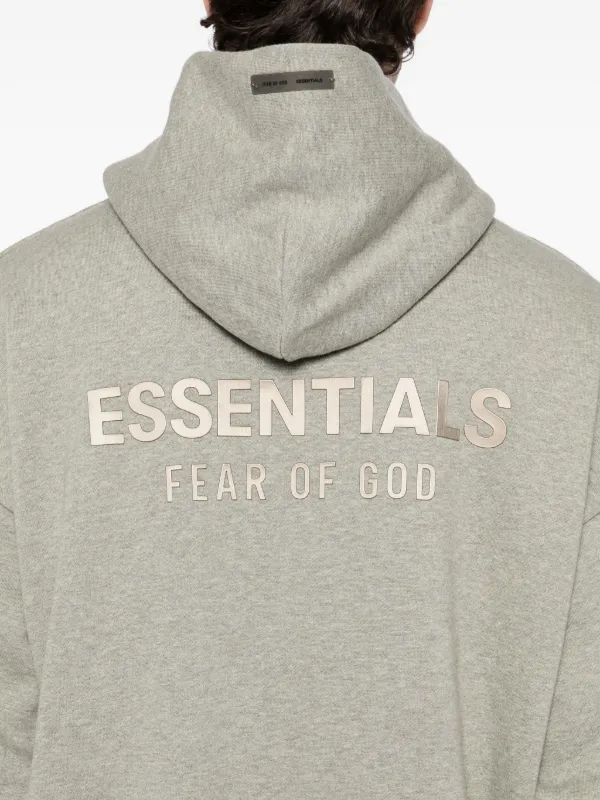 FEAR OF GOD ESSENTIALS Classic Fleece Hoodie Grey FARFETCH PH