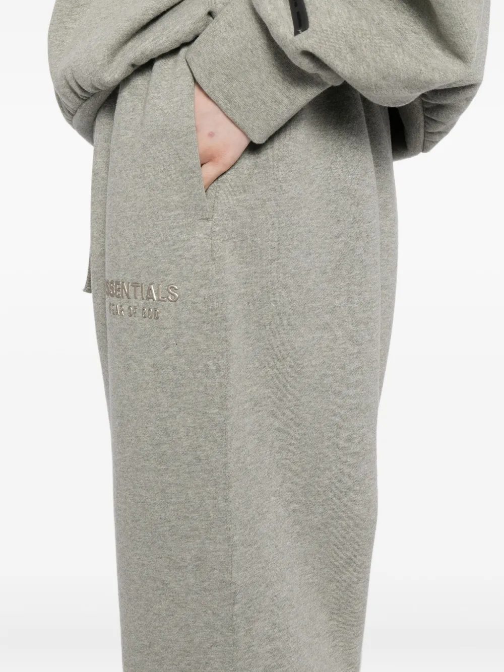 Essentials Logo-embossed Trousers In Animal Print