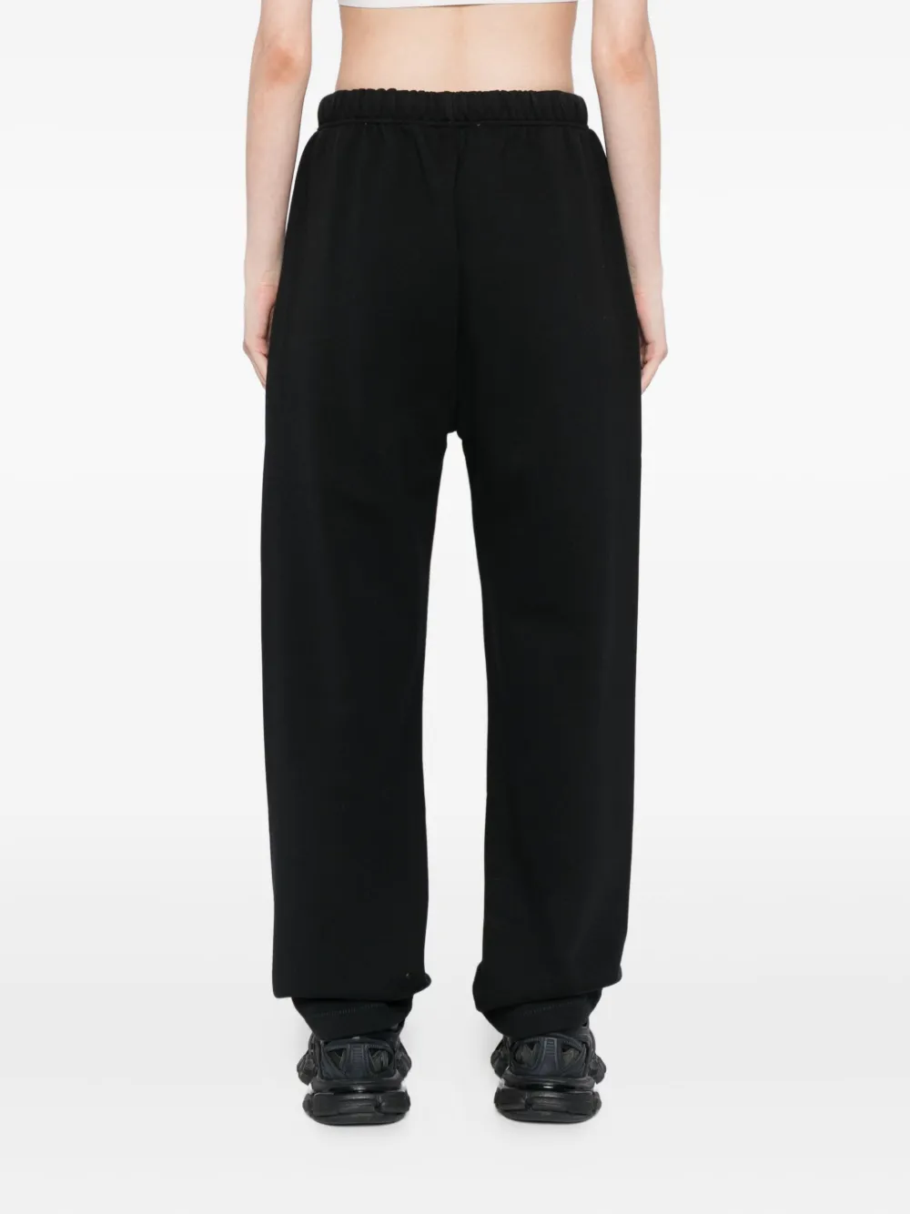 Essentials Logo-embossed Trousers In Black