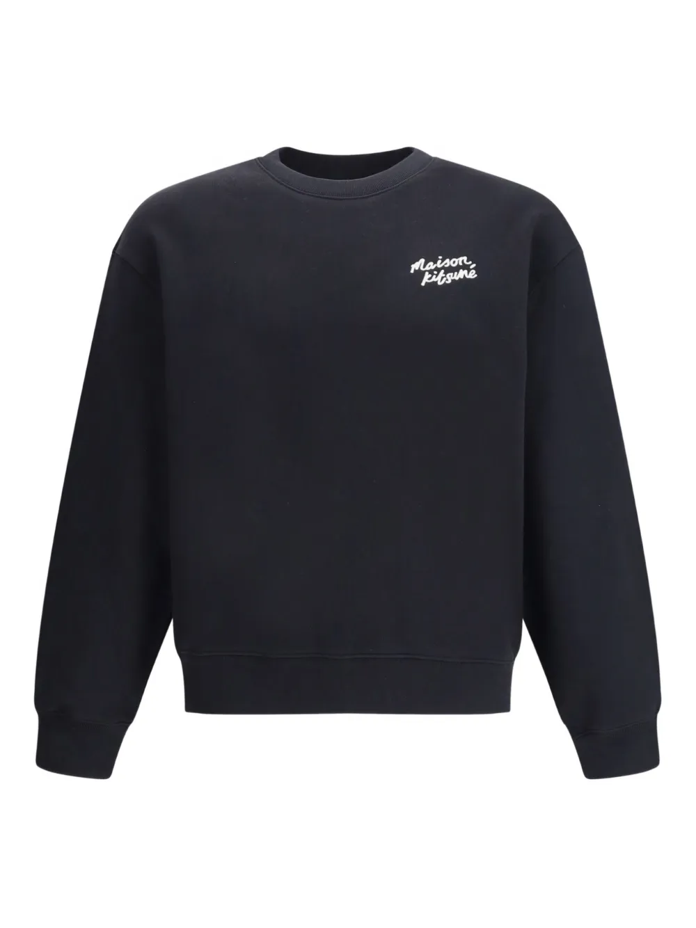Maison Kitsuné エンブロイダリー スウェットシャツ - ブラック Maison Kitsuné エンブロイダリー スウェットシャツ - ブラック
