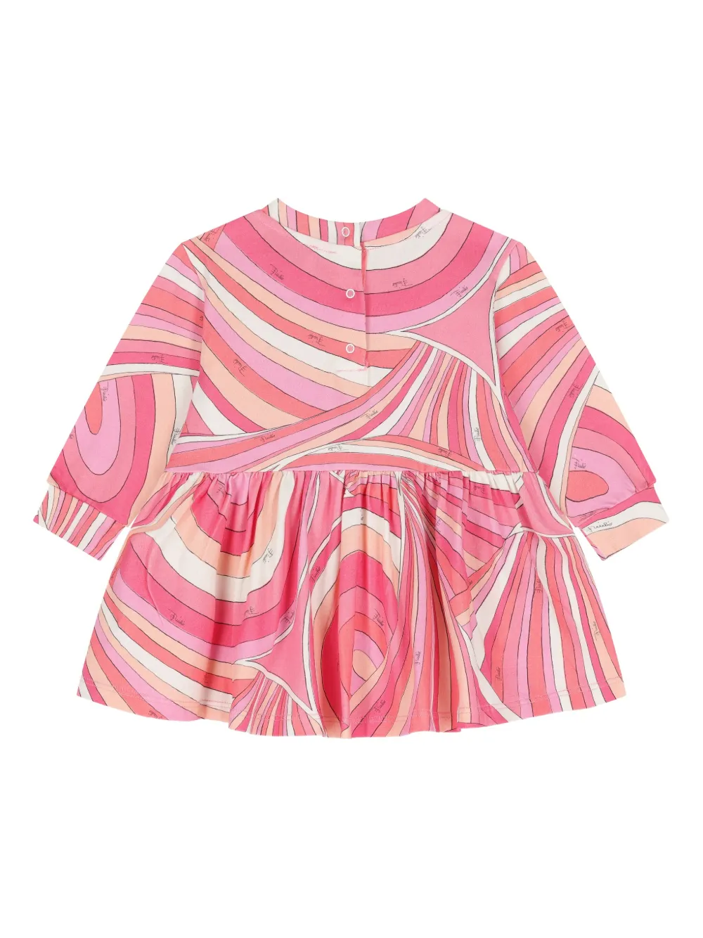PUCCI Junior Gesmockte jurk met print - Roze