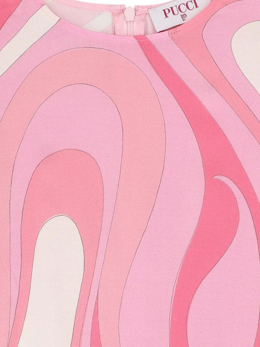 Pucci Junior Graphic-print Ruffled Dress In Pink