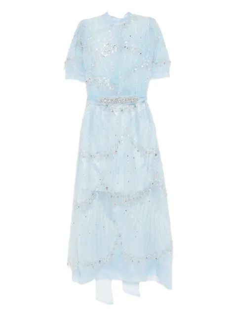 MIAU by Clara Rotescu crystal-embellishment midi dress