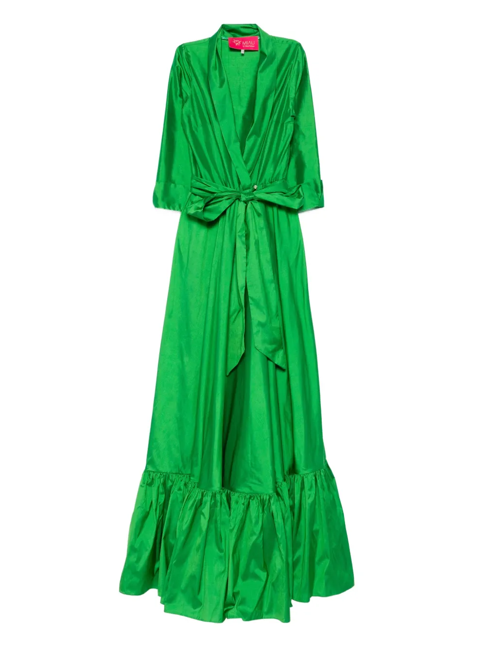 MIAU by Clara Rotescu ruffle-hem maxi dress | Green | Image 1