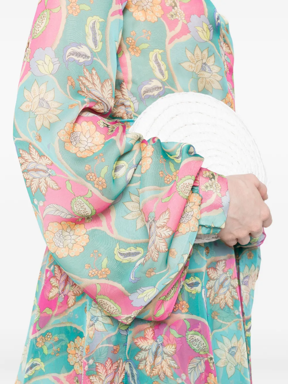Miau By Clara Rotescu Floral-print Mini Dress In Blue