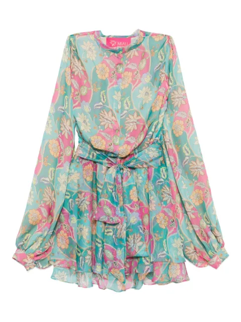 MIAU by Clara Rotescu vestido corto con estampado floral
