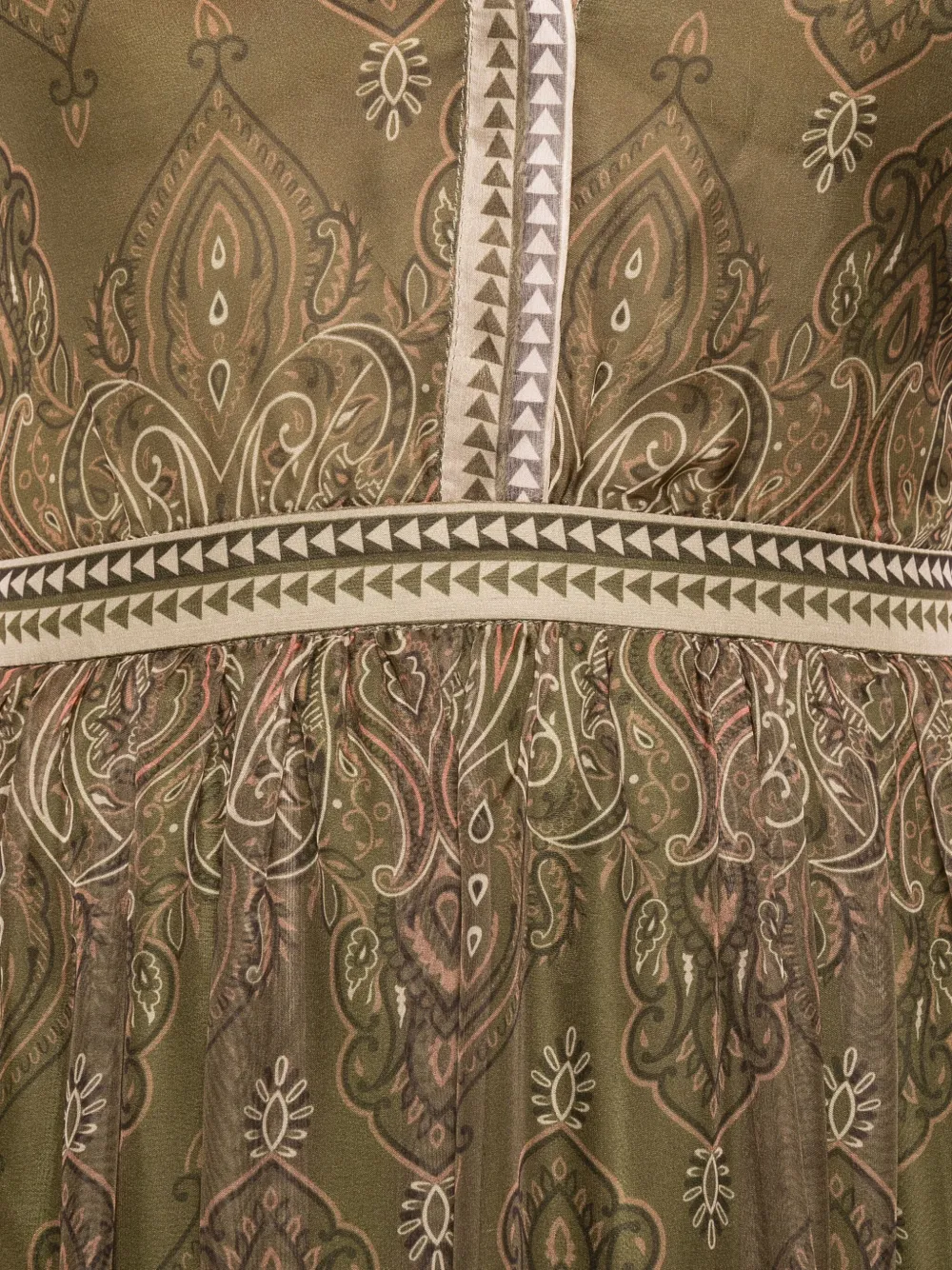 Miau By Clara Rotescu Paisley-print Maxi Dress In Brown