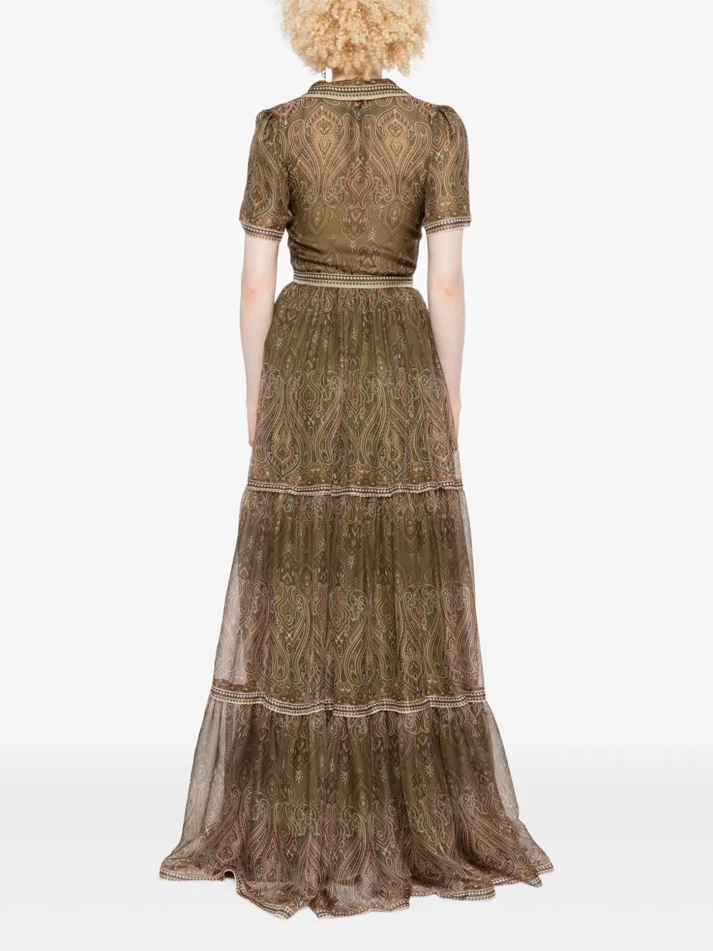 MIAU by Clara Rotescu Maxi-jurk met paisley-print Groen