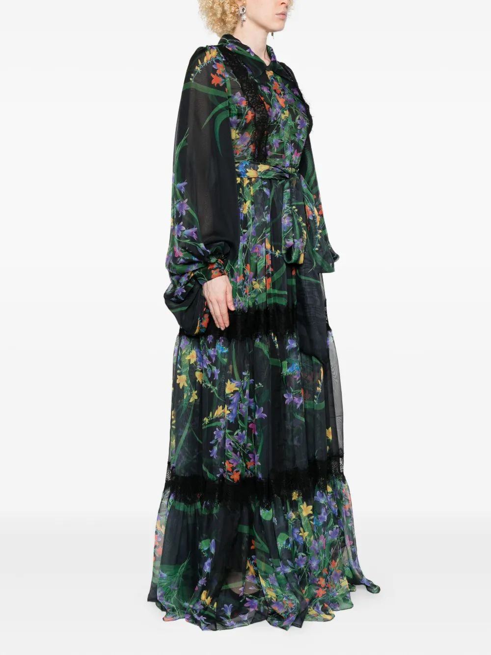 Miau By Clara Rotescu Floral-print Maxi Dress In Multi