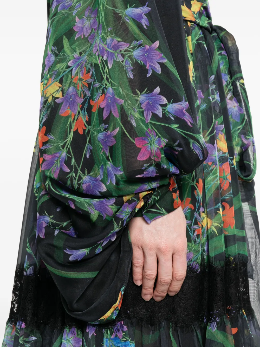 Miau By Clara Rotescu Floral-print Maxi Dress In Multi