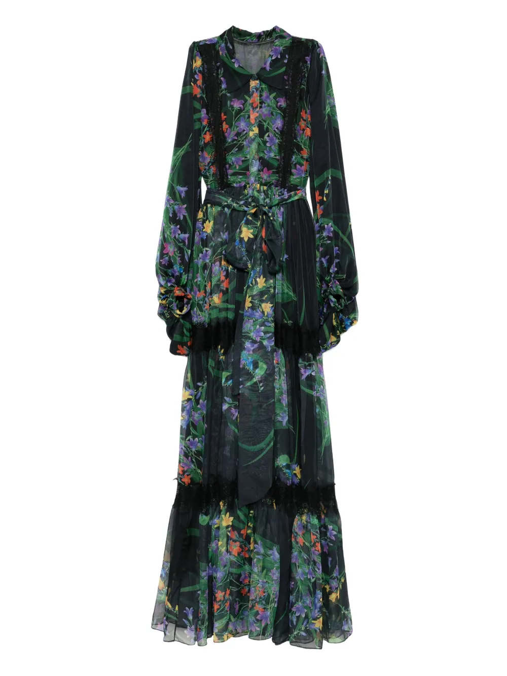 MIAU by Clara Rotescu floral-print maxi dress | Black | Image 1
