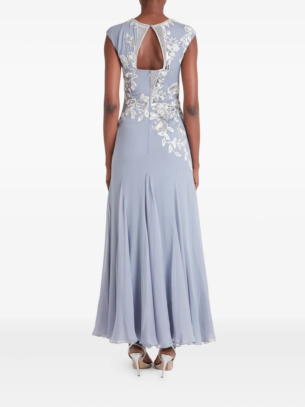 Temperley London Lilly Bead-embellished Dress In Blue