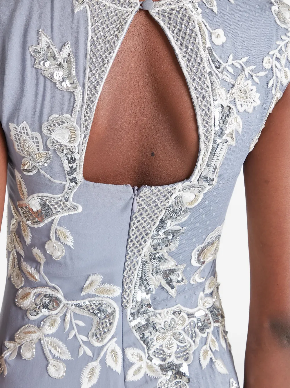 Temperley London Lilly Bead-embellished Dress In Blue