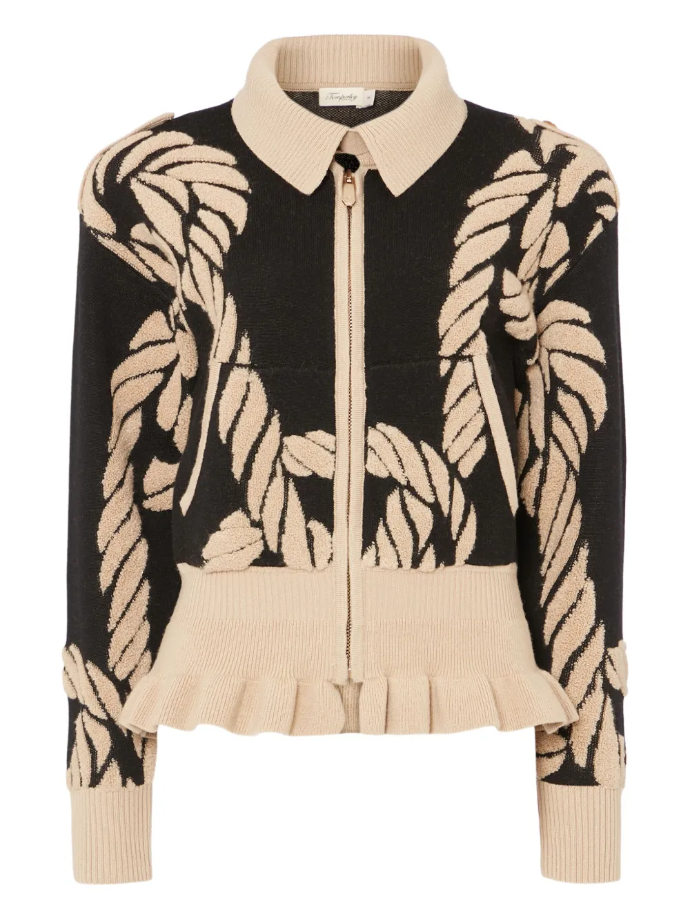 Temperley London Geometrisch Gemusterter Cardigan In Brown