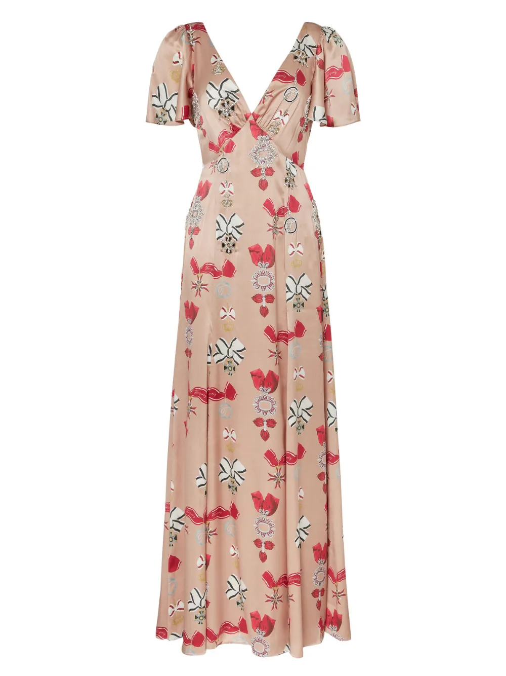 Temperley London Abito da sera Reina con decorazione - Rosa