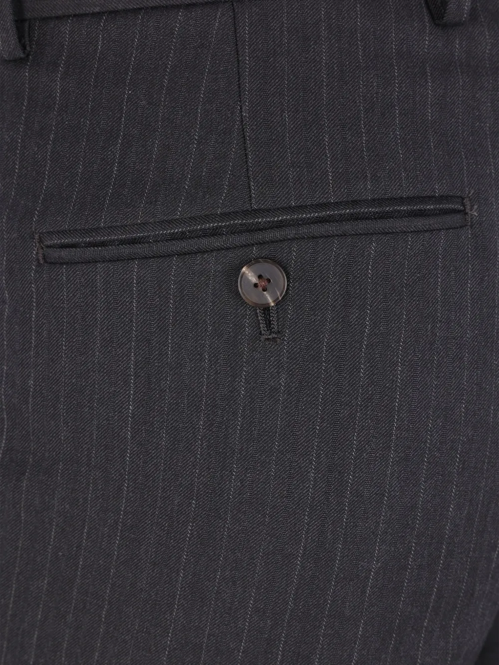 Auralee Gestreepte straight broek Grijs