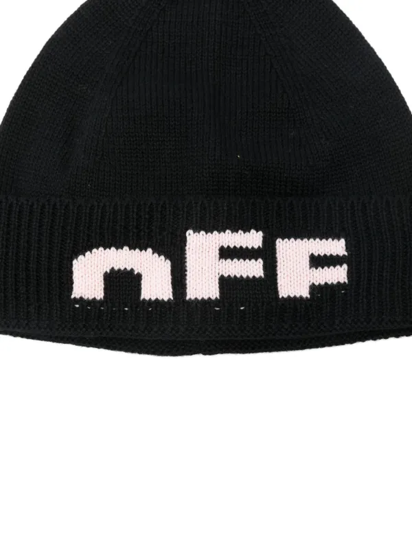 Off-White Logo-Embroidered Beanie Off-White Logo-Embroidered Beanie In Black - 30% Off  main image 3