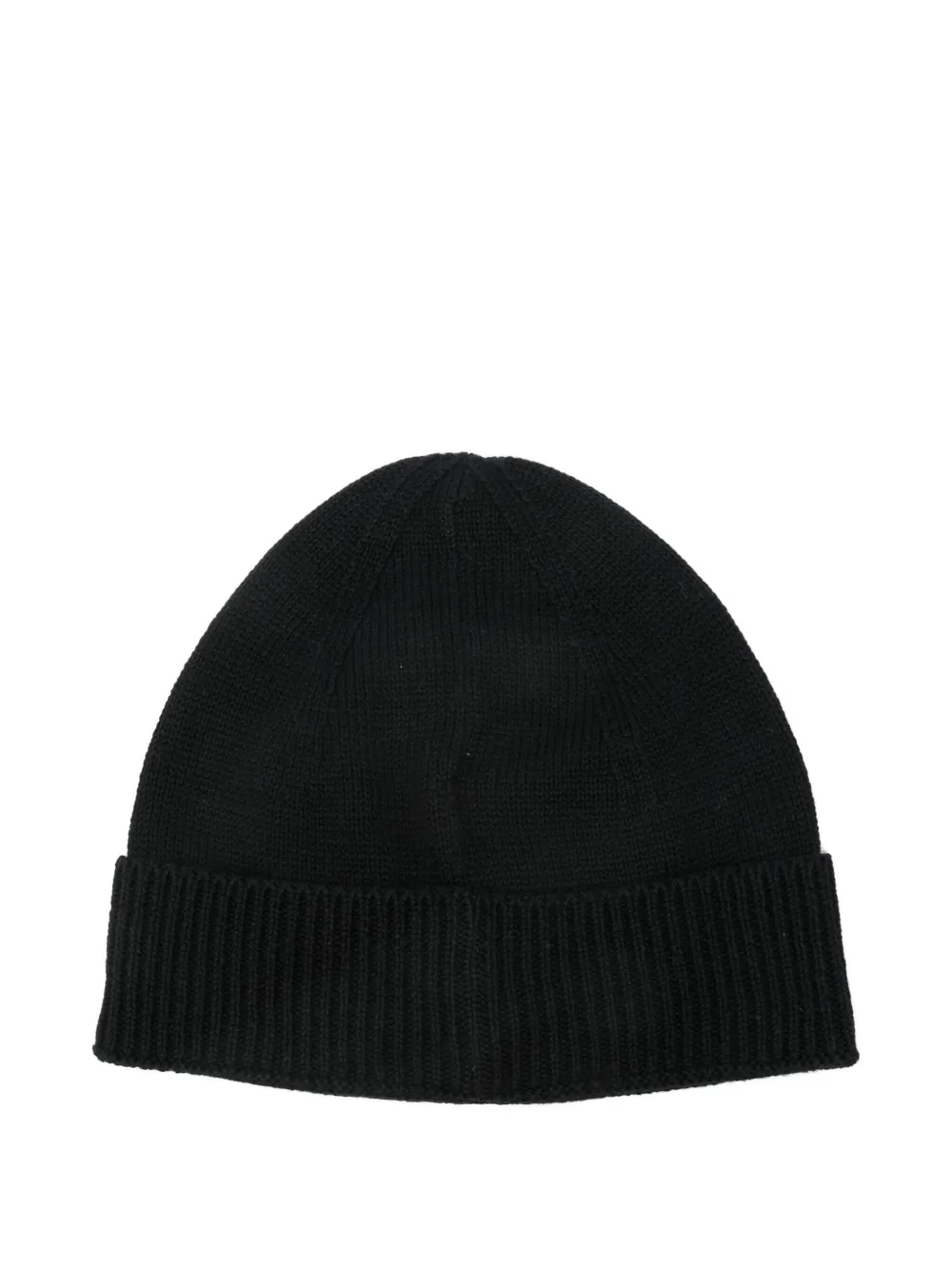 Off-white Knitted Beanie Hat In Black