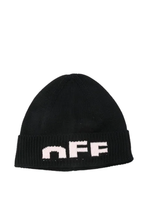 Off-White Kids knitted beanie hat