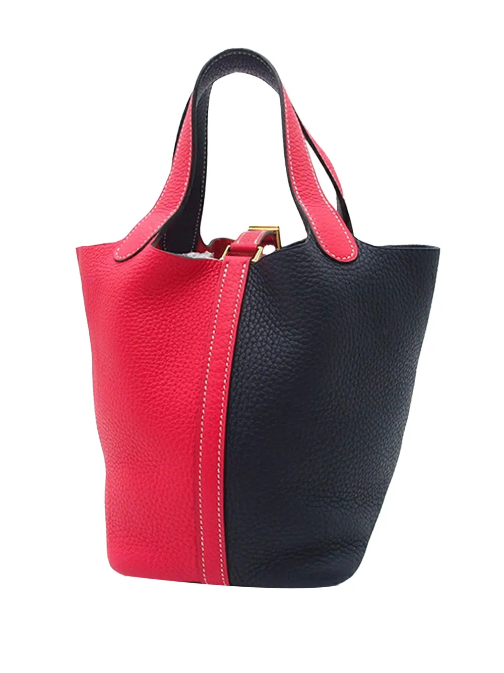 Pre-owned Hermes 2019 Bicolor Clemence Picotin Lock 18 Handbag In Pink