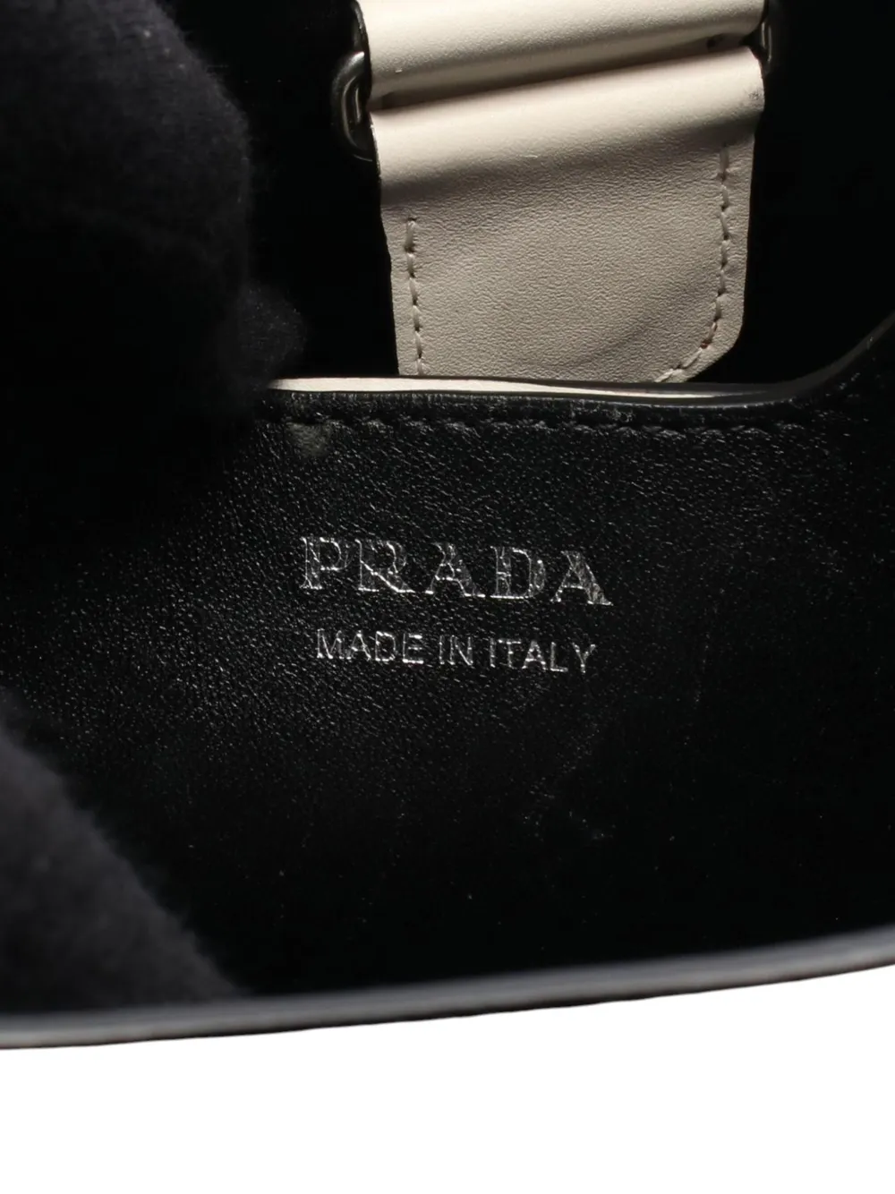 Pre-owned Prada 2000-2025 Small Saffiano Cuir Smalto Panier Satchel In White