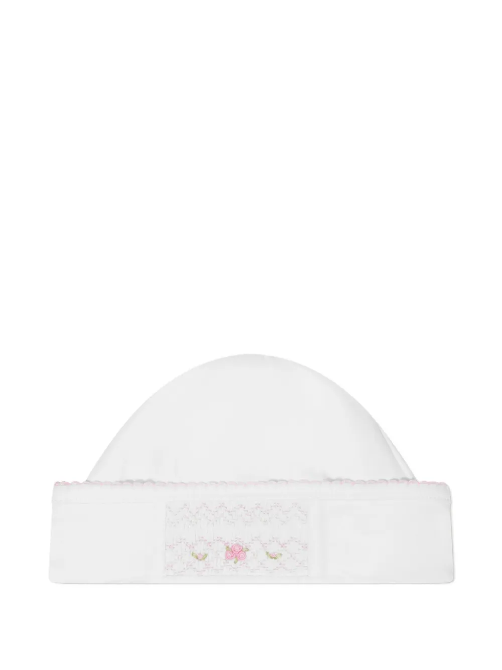 MAGNOLIA BABY smocking-embroidery beanie hat | White | Image 1