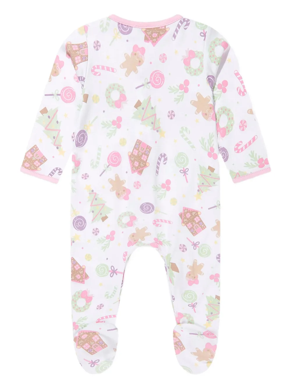 MAGNOLIA BABY gingerbreads-print pajamas - Wit