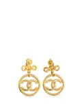 CHANEL Pre-Owned 20th Century Gold Plated CC Drop Clip-On Earrings costume earrings
