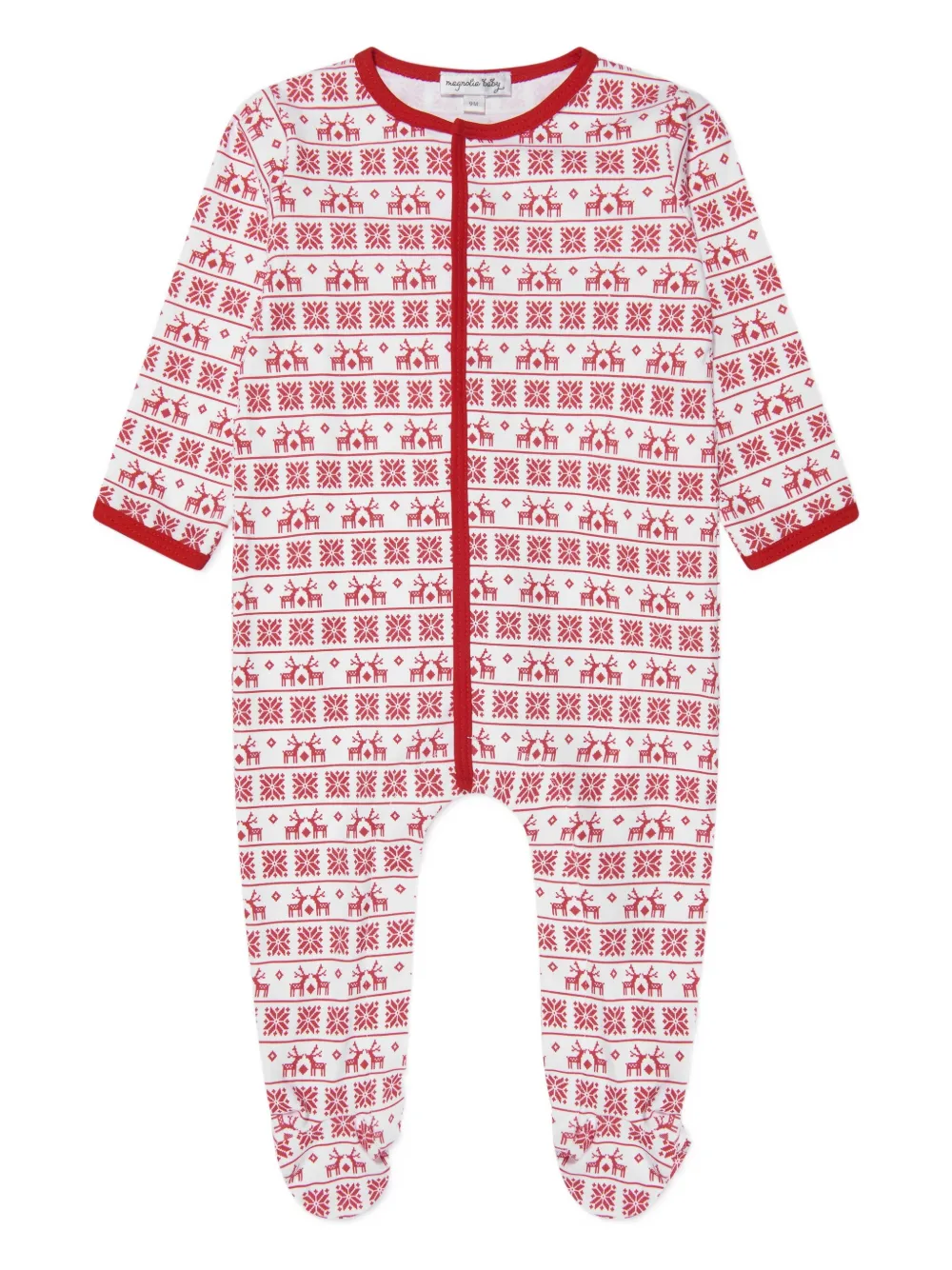 MAGNOLIA BABY pijama Reindeers Snowflakes | blanco | Image 1