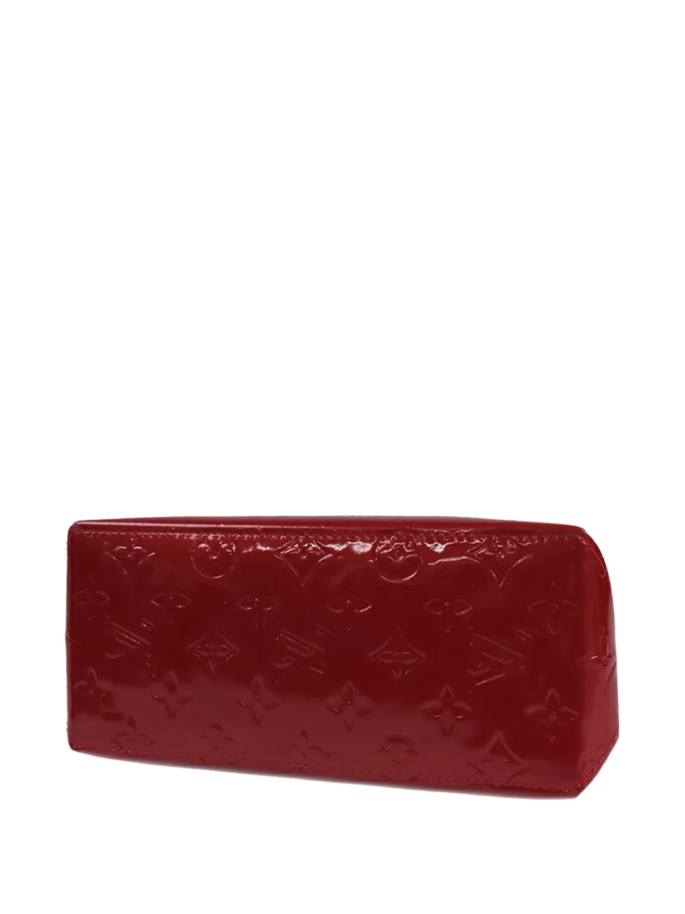 Pre-owned Louis Vuitton 2008 Monogram Vernis Reade Pm Handbag In Red