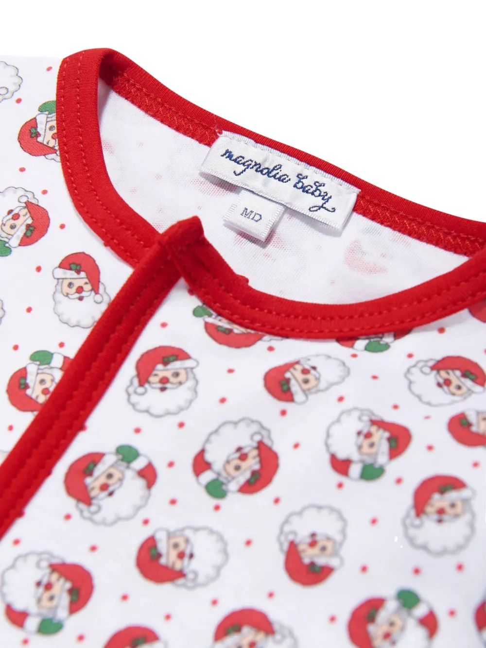 MAGNOLIA BABY Romper met kerstman-print Wit