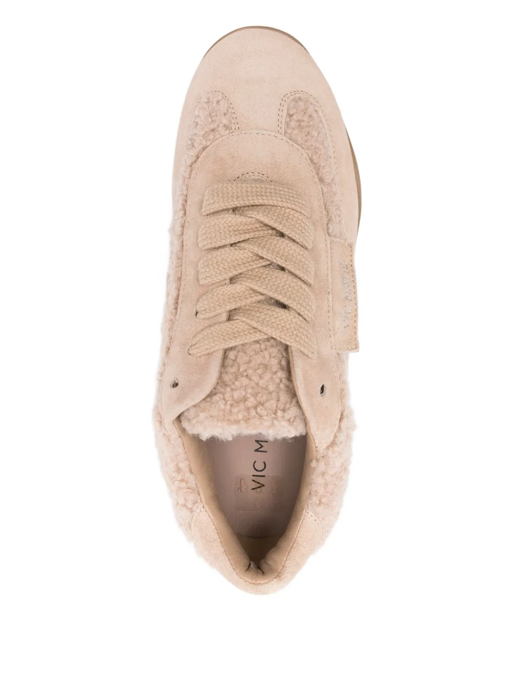 Vic Matie textured lace-up trainers Neutrals