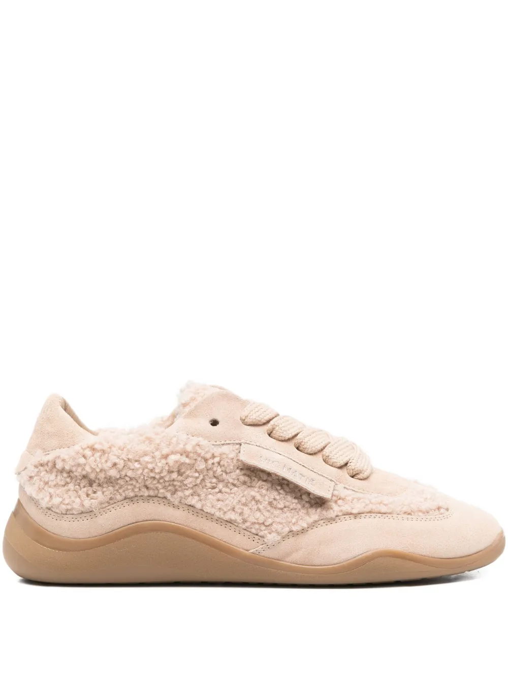 Vic Matie textured lace-up trainers Neutrals