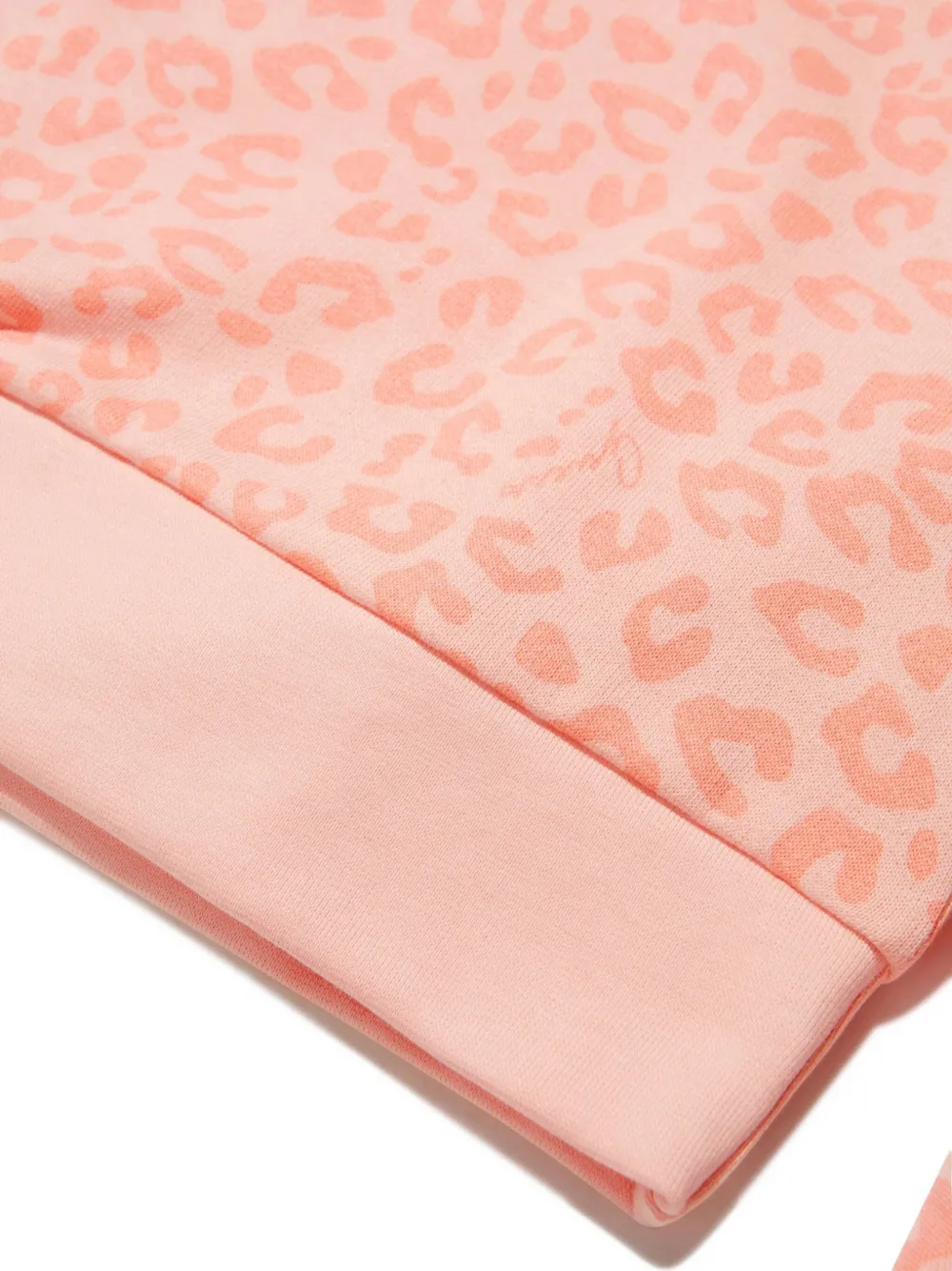 Guess Leopard-print Embroidered Sweatshirt In Pink