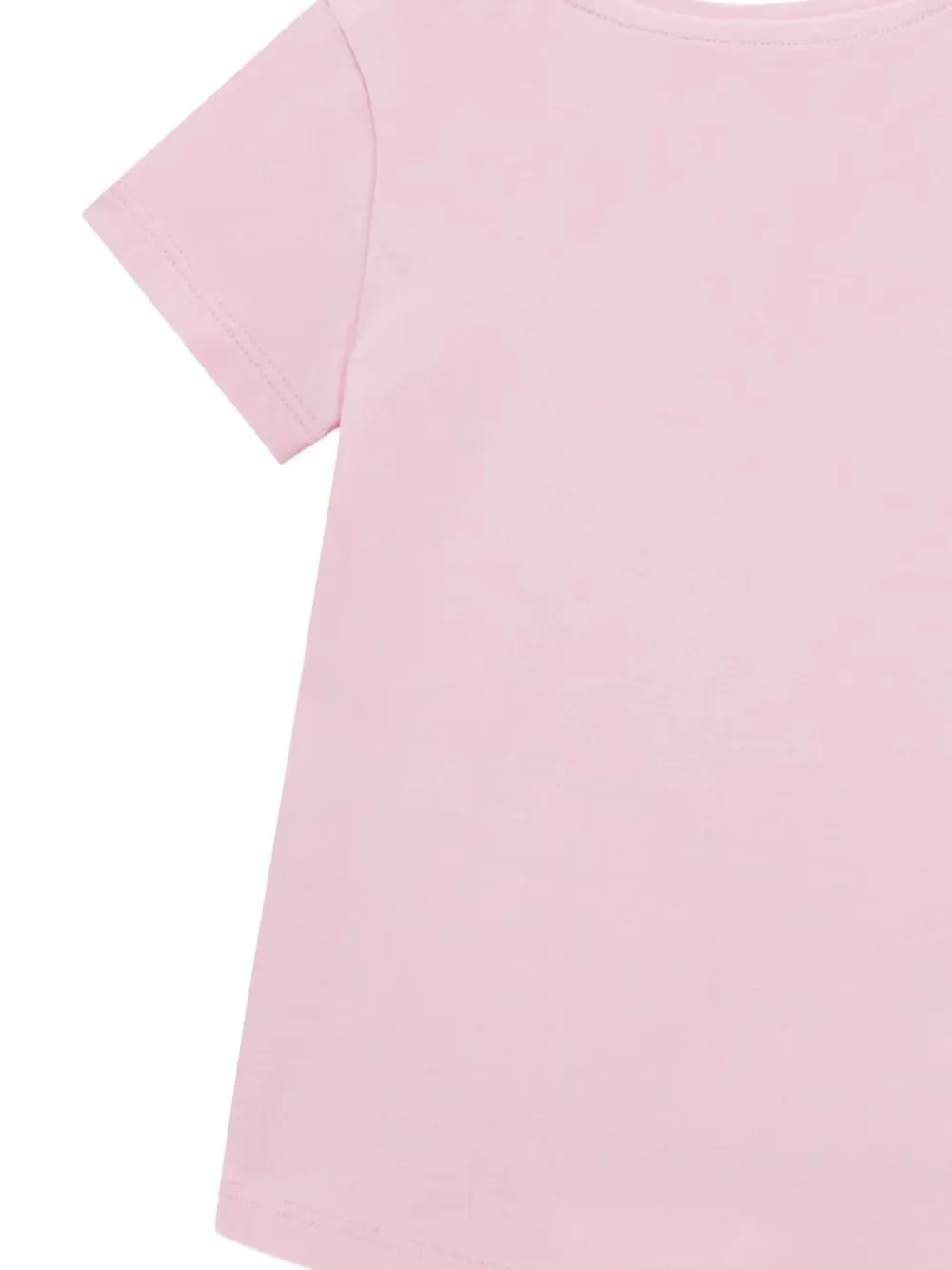 Guess Triangle-logo Sequined T-shirt In Pink