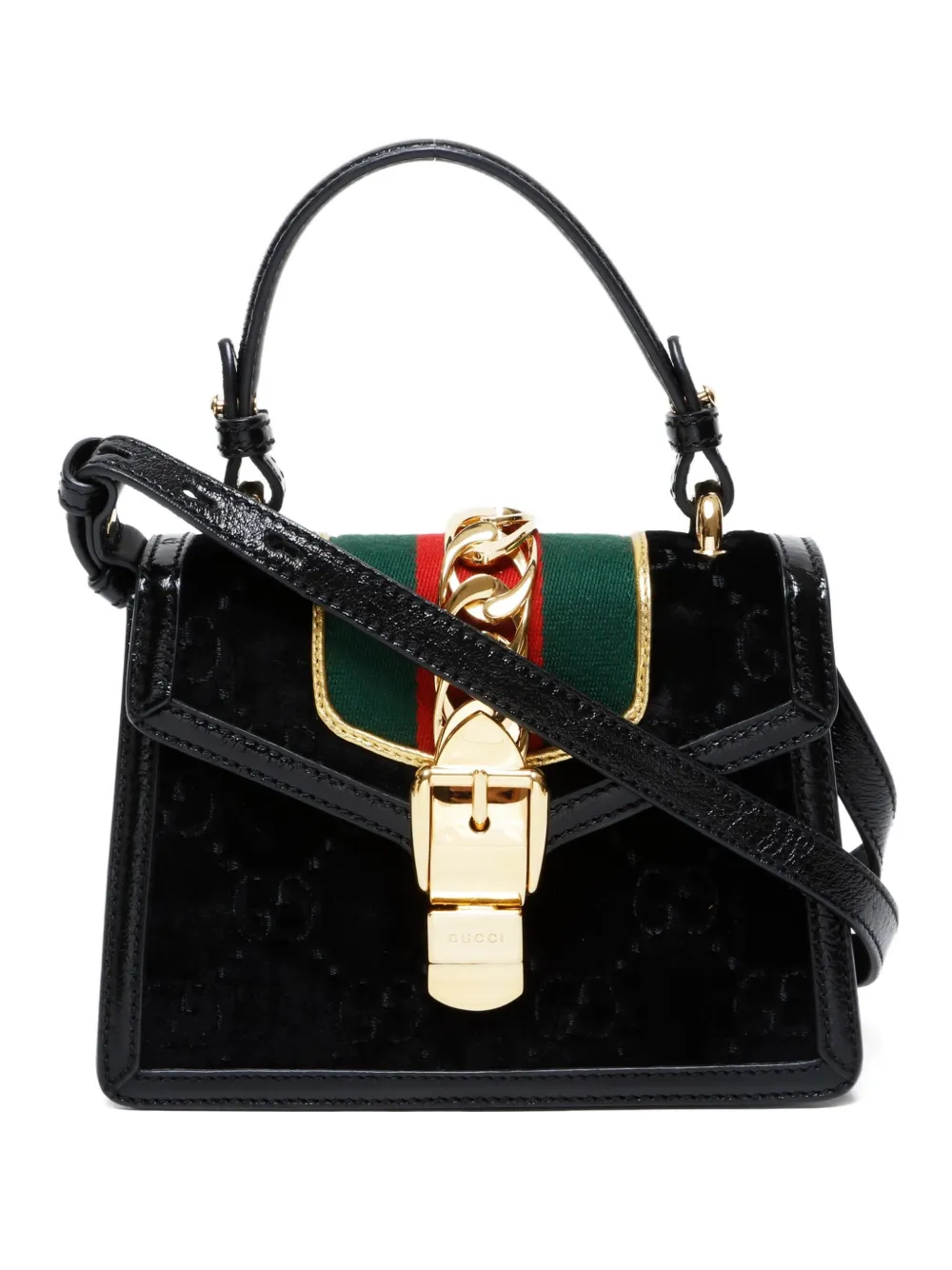Gucci Pre-Owned 2016-2025s Sylvi 2Way GG-pattern mini bag | Black | Image 1