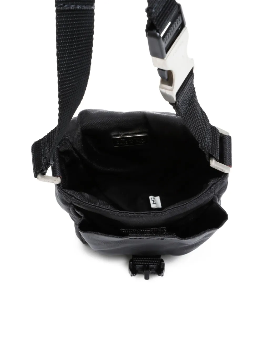 Pre-owned Prada 1990-2010s Buckle-closure Messenger Bag In Black