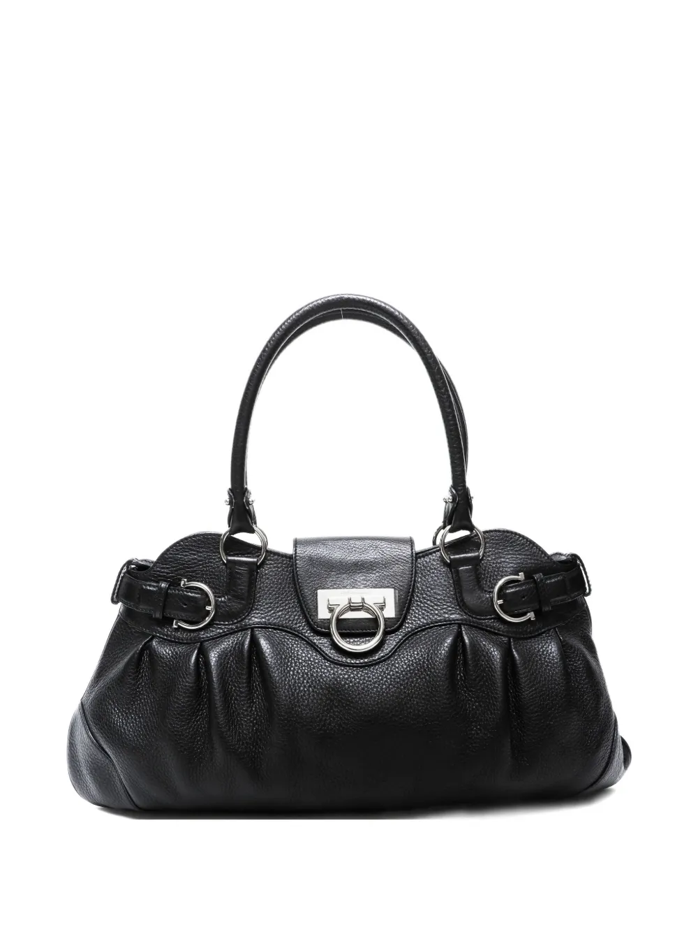 Ferragamo Pre-Owned 2010-2024 Gancini calf-leather shoulder bag | Black | Image 1