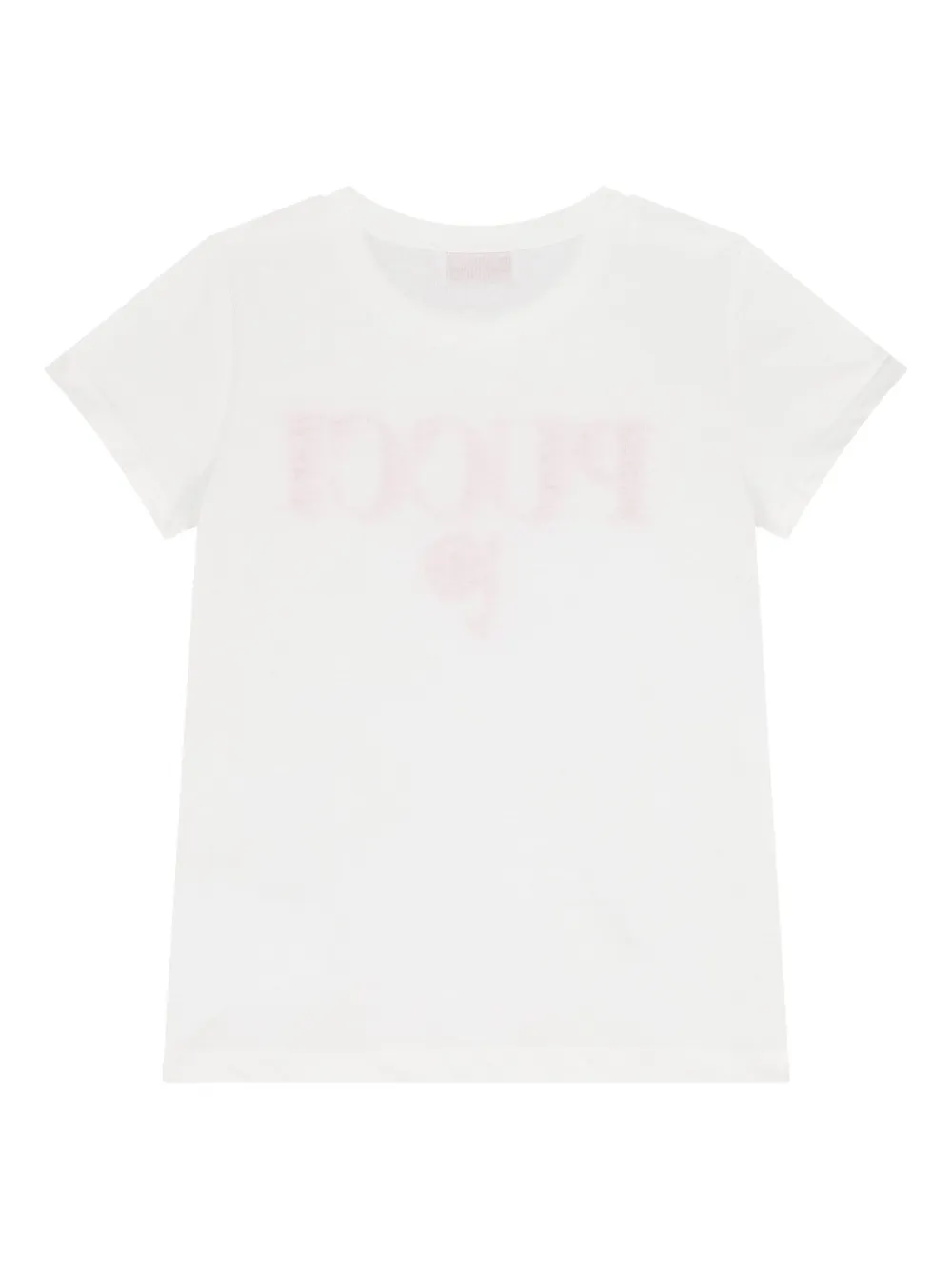 Pucci Junior Logo Fishes T-shirt In White