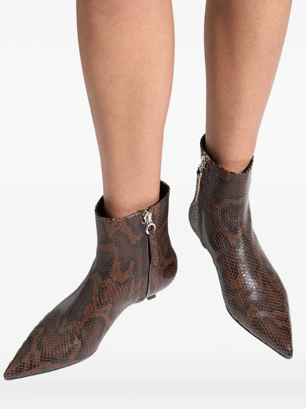 Aeyde 35mm Sofie pointed-toe ankle boots Brown