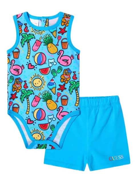 guess kids summer-print swimsuit set