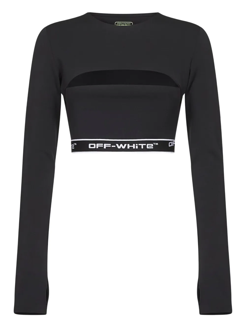 Off-White logo-detail long-sleeves top | Black | Image 1