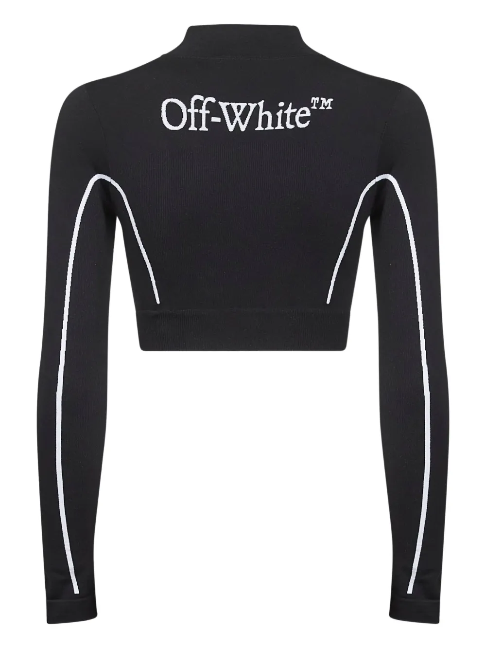 Off-White stripe-detail ribbed cropped sweatshirt | T-Shirts & Jersey Shirts | Image 2