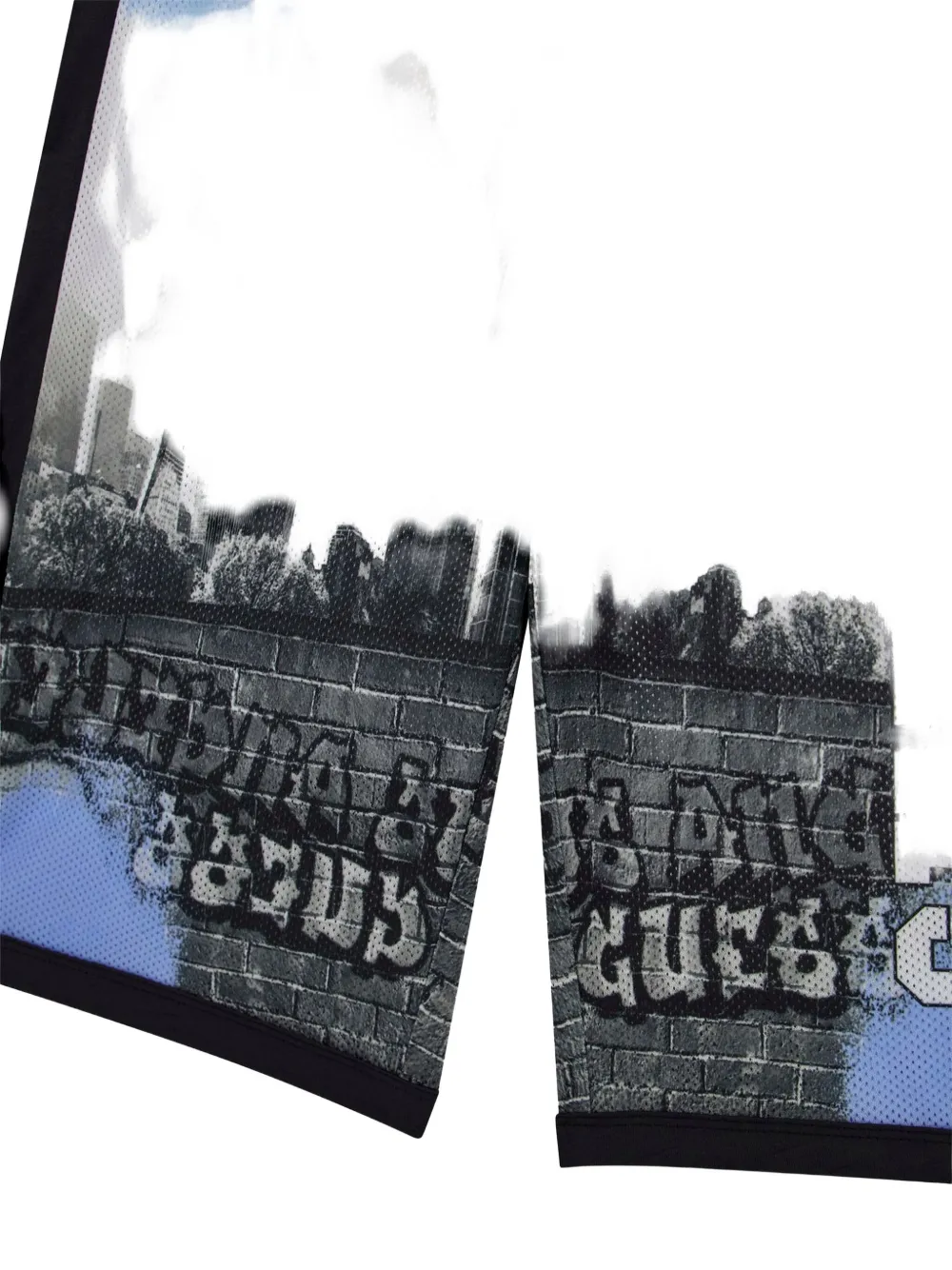 Guess Boys Urban City Print Shorts In Black