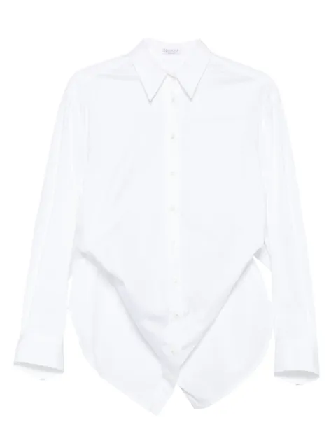 Brunello Cucinelli button-up curved-hem shirt