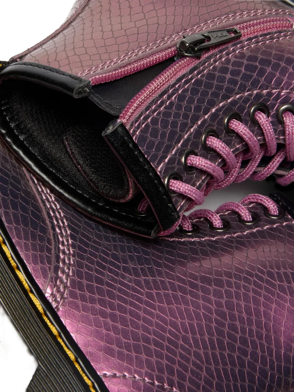 Dr. Martens Dr Martens Girls 1460 Reptile Embossed Leather Boots In Purple