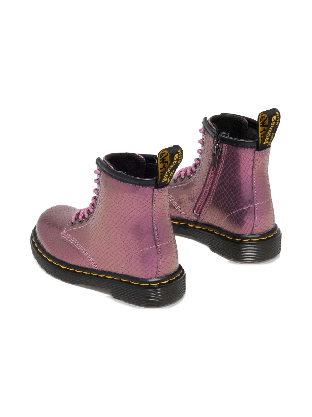 Dr. Martens Dr Martens Girls 1460 Reptile Embossed Leather Boots In Purple