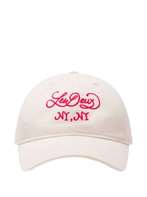 Les Deux Orchard apple-embroidered dad cap