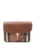 Burberry Pre-Owned 2000-2017 Small Leather and House Check Canvas Derby Macken crossbody bag - Brown